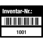 Inventaretiketten Inventar-Nr.: