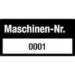 Inventaretiketten Maschinen-Nr.
