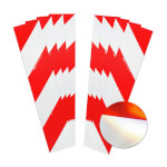 Warnmarkierung für Container, Komplettset für 1 Container,je 4 Folien links- u. rechtsweisend