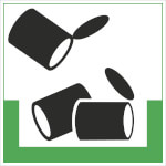 Abfallkennzeichnung - Symbolschild Dosen