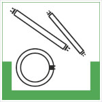Abfallkennzeichnung / Symbolschild Leuchtstoffröhren