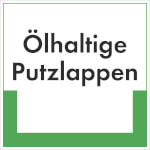 Abfallkennzeichnung - Textschild Restmüll z.B. Obstreste, Kaffeefilter ...