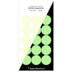 Markierungspunkte auf Bogen langnachleuchtende Klebepunkte