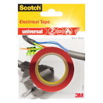 3M Scotch Isolierband universal rot flexibles PVC Elektriker-Isolierband