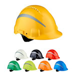3M Schutzhelm G3000 mit UV-Sensor und Reflexstreifen Reflex-Aufkleber sorgen für bessere Sichtbarkeit