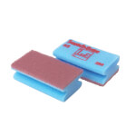 Reinigung Reinigungszubehör Scotch-Brite Reinigungsschwamm, blau/rot,