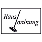 Hinweisschild für Gewerbe und Privat Hausordnung