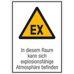 Warn-Kombischild In diesem Raum kann sich explosionsfähige