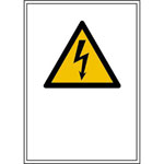 Warn-Kombischild Warnung vor gefährlicher elektrischer Spannung