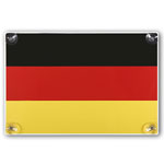 2 x PVC-Schild Deutschlandflagge Grund: weiß, Druck: schwarz, rot, gelb