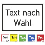 Kunststoffschild, mit Text nach Wahl Grundfarbe weiß, Schrift schwarz,