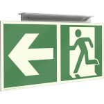 Fluchtwegschild zur Deckenmontage zur zweiseitigen Fluchtwegkennzeichnung