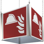 Brandschutzzeichenwürfel Mittel und Geräte zur Brandbekämpfung