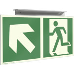 Fluchtwegschild zur Deckenmontage zur zweiseitigen Fluchtwegkenneichnung