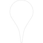 Erdspieß mit Ronde, zum Bekleben mit Schild nach Wahl, neutral, ohne Aufdruck