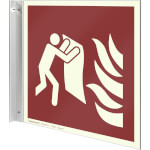 Fahnenschild Brandschutz langnachleuchtend Feuerlöschdecke