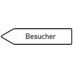 Innerbetrieblicher Wegweiser links Besucher