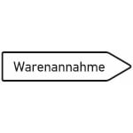 Innerbetrieblicher Wegweiser rechts Warenannahme