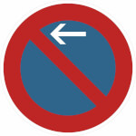 Verkehrsschild Eingeschränktes Haltverbot Anfang / Ende VZ: 286-10 / 286-20