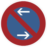 Verkehrsschild / Betriebs- und Privatkennzeichnung Eingeschränktes Haltverbot, Mitte