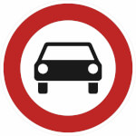 Verkehrsschild nach StVO - Nr. 251 Verbot für mehrspurige Kraftfahrzeuge