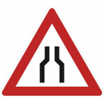 Verkehrsschild nach StVO - Nr. 120 Verengte Fahrbahn