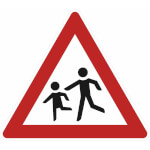 Verkehrsschild Kinder Aufstellung rechts VZ: 136-10