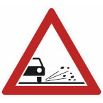 Verkehrsschild nach StVO - Nr. 116 Splitt, Schotter