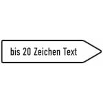 Verkehrsschild nach StVO - Nr. 432 Innerörtliche Ziele, rechtsweisend
