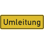 Verkehrsschild nach StVO / Typ 1, Nr. 457 Umleitungsankündigung