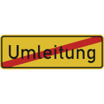 Verkehrsschild nach StVO / Typ 1, Nr. 459 Ende der Umleitung