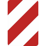 Verkehrszeichen nach StVO - Nr. 605-14 Leitplatte linksweisend