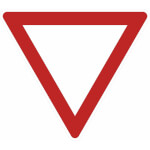 Verkehrsschild nach StVO - Nr. 205 Vorfahrt gewähren