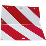 Nachtparktafel mit Bauartgenehmigung, klappbar Aluminium 2mm, 'Vorderseite Reflexfolie rot/weiß,