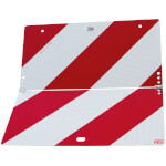 Nachtparktafel mit Bauartgenehmigung, klappbar Aluminium 2mm, 'Vorderseite Reflexfolie rot/weiß,
