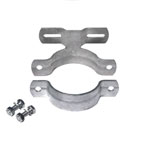 Rohrschelle, feuerverzinkter Stahl Lochabstand: 70 mm, für Rohrpfosten mit 7,6 cm Ø