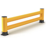 Anfahrschutz Doppelplanke elastisches Rammschutz-System, rückfedernd und formstabil