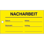 Qualitätskennzeichnung Etiketten Text: Nacharbeit