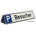 Parkplatzbegrenzung aus verzinktem Stahl für Parkplatzschilder 52,0 x 11,0 cm, inkl. Schrauben zur Schildmontage