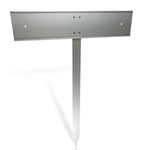 Einschlagpfosten, Erdspieß,  für Parkplatzschilder 52,0 x 11,0 cm - Aluminium mit Einschubnut