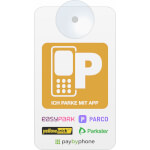 Parkticket Vignette ich parke mit App: Easypark, Parco, yellowbrick, Parkster, paybyphone