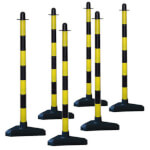Kettenständerset mit Kunststoffständer Secur 1, gelb/schwarz,