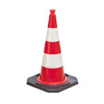 SafetyMarking Reflexkegel EU rot/weiß reflektierend nach TL-Leitkegel Klasse III, Typ RA2/B