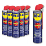 WD-40 Vielzweckspray 300ml Smart-Straw - 6er Sparset Multifunktionsöl, Kontaktspray, Feuchtigkeitsverdränger und Rostlöser