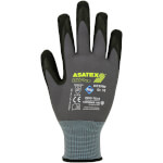 Asatex Hit-Flex Plus Montagehandschuh grau genoppter Feinstrickhandschuh mit Mikroschaumbeschichtung