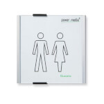 Durable Info Sign Türschild mit bruchsicherer Acrylglasabdeckung und zwei Verschlussclips