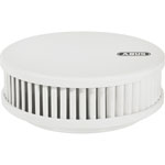 Funk-Rauchwarnmelder, Rauchmelder mit festverbauter Batterie, 3V-Lithium-Batterie, optischer Senor Rauch + Temperatur,