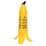 Warnaufsteller - Banane 4-seitig bedruckt 'ACHTUNG! Rutschgefahr'