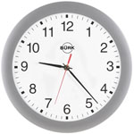 Bürk Wanduhr Silver Frame mit Mineraldeckglas und Zahlenzifferblatt