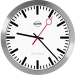 Bürk Wanduhr Bahnhofsuhr mit Lochzeiger mit Mineraldeckglas und Strichzifferblatt